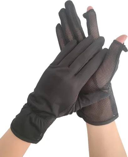 Guantes de conducción para mujer con protección UV UPF 50+ transpirable para pantalla táctil