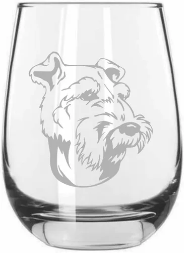 Miniatura 23 de Sakhalin Husky Dog - Copa de vino grabada personalizada de 15.25 onzas sin tallo