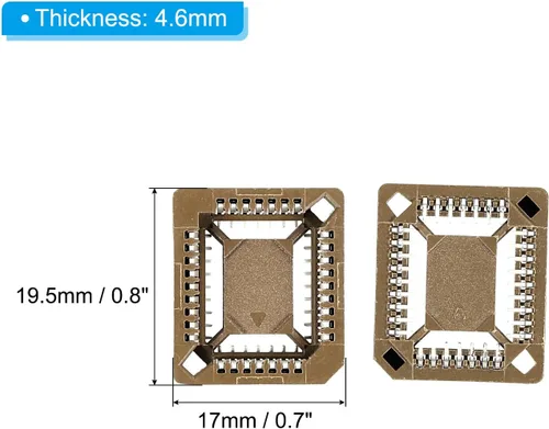 Miniatura 2 de PATIKIL PLCC32P IC Socket 32Pin 0.050 in Pitch SMT Dispositivos montados en superficie para placa PCB Paquete de 10