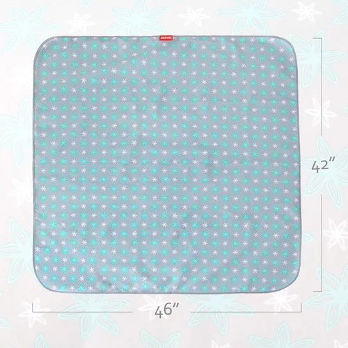 Miniatura 2 de Tapete de salpicaduras para debajo de la silla alta, 42 x 46 pulgadas, tapete de salpicaduras para bebés a la hora de la comida para Flor