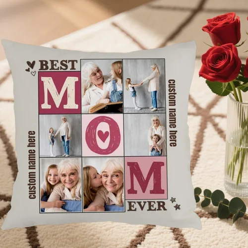 Miniatura 5 de Personalized One Picture Pillow Cover with Custom Text Allowing You to Create a Memorable Cushion Design That fits Your Sofa or Bedroom While