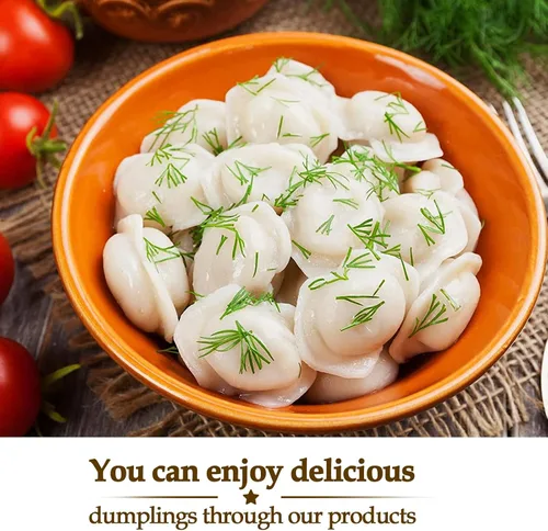 Miniatura 5 de Molde de prensa para hacer albóndigas rusas, máquina de ravioles con 37 agujeros de aleación de aluminio, molde de pelmeni manualmente ruso