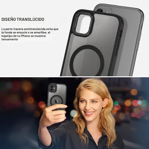 Miniatura 6 de BENTOBEN Funda para iPhone 11, Funda de teléfono para iPhone 11 Funda Magnética [Compatible con Mag Safe] Translúcida Mate Delgada Resistente a Negro