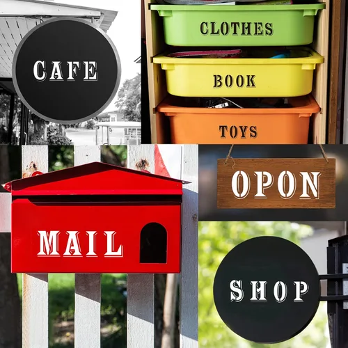 Miniatura 6 de Plantillas de letras de 5 pulgadas, plantillas de números de símbolos para manualidades, 42 plantillas de manualidades del alfabeto, plantillas