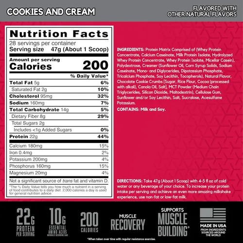 Miniatura 3 de BSN SYNTHA-6 - Proteína de suero en polvo, caseína micelar, polvo aislado de proteína de leche, galletas y crema, 28 porciones