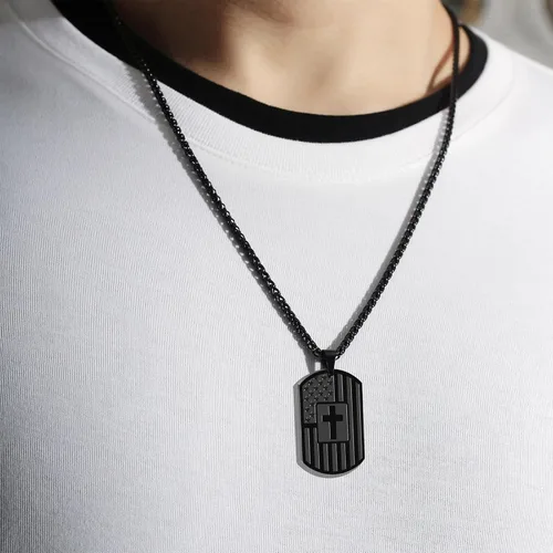 Miniatura 2 de Zocomi Rellenos de Media Navideña Regalo de Navidad - Para Mi Hijo Papá Hermano Marido Nieto Abuelo Novio Hombre Etiqueta de Perro Cruz Collar