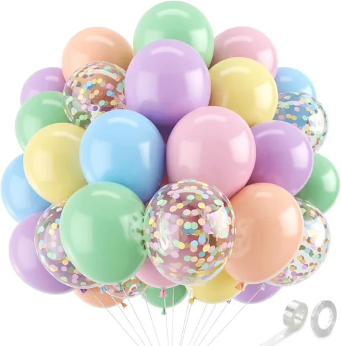 Miniatura 10 de Globos de confeti negro y dorado, paquete de 50 globos de látex metálicos y negros dorados para cumpleaños, graduación, aniversario, decoración
