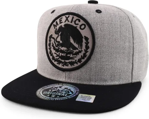 Trendy Apparel Shop Ciudades de México Gorra de béisbol con logotipo circular bordado Flatbill Snapback