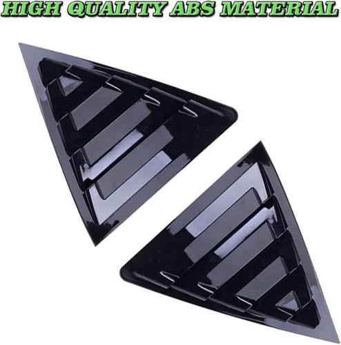 Miniatura 3 de 2 rejillas de ventana laterales traseras de acrilonitrilo butadieno estireno (ABS) para ventilación de aire, persianas para decoración exterior