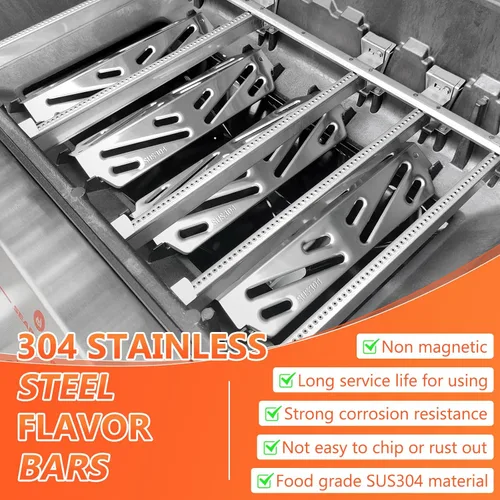 Miniatura 3 de QuliMetal Deflectores de calor para Weber Genesis II E-410/E-415/E-435, piezas de parrilla para parrillas de gas Weber Genesis II LX serie E-440