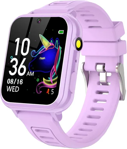 Miniatura 8 de Tixpc Reloj inteligente para niños y niñas con video, cámara, reproductor de música, 39 juegos, podómetro, reloj despertador, calculadora, antorcha