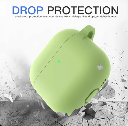 Miniatura 2 de Brujula Funda protectora de silicona para AirPods 4 con ANC, compatible con AirPods de 4ª generación 2024 (Avocado, AirPods 4 con ANC)