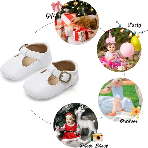 Miniatura 159 de Felix & Flora Zapatos de bebé de suela suave - Zapatos de bebé para caminar, mocasines, suela de goma, zapatos de cuna