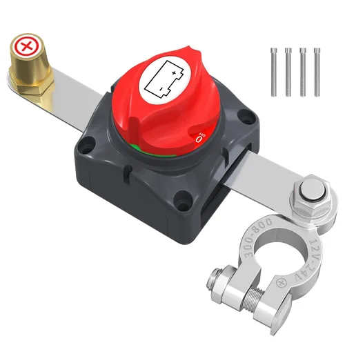 Miniatura 9 de Joinfworld Interruptor de desconexión de batería de poste lateral, 12 V-48 V, 275 A, impermeable, interruptor de corte de batería marina, 12