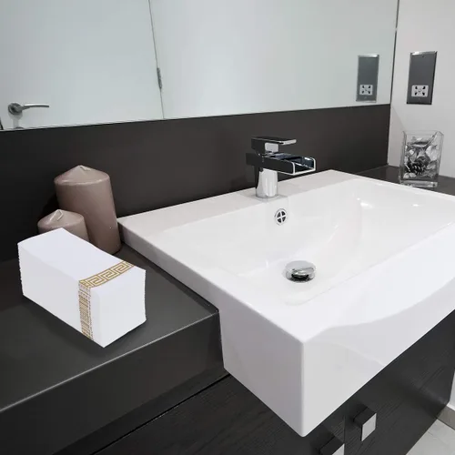 Miniatura 6 de Vplus Paquete de 200 toallas desechables para baño, servilletas decorativas de baño, servilletas desechables suaves y absorbentes, como para cocina