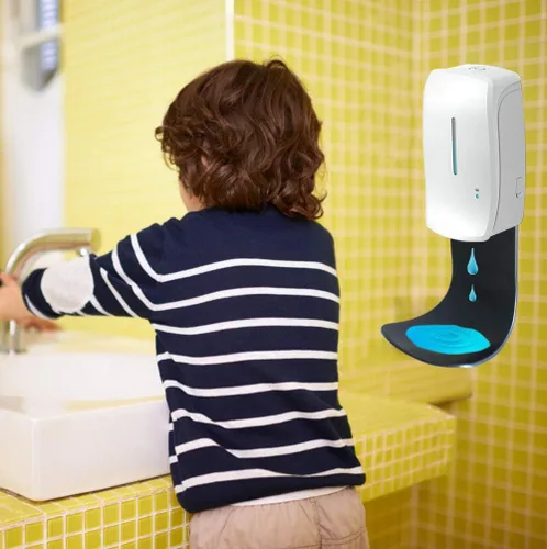 Miniatura 2 de Cotn - Bandeja de goteo para dispensador de jabón ACotn para dispensador de jabón automático, montaje en pared y dispensador de desinfectante