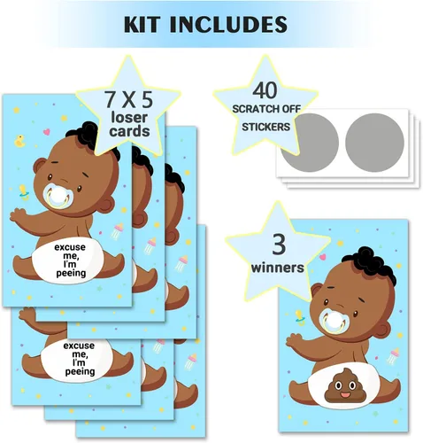 Miniatura 2 de Juego de cartas de rifa, boletos de lotería y premios de puerta, tarjetas para raspar, recuerdo de fiesta de baby shower y actividad, 38 tarjetas