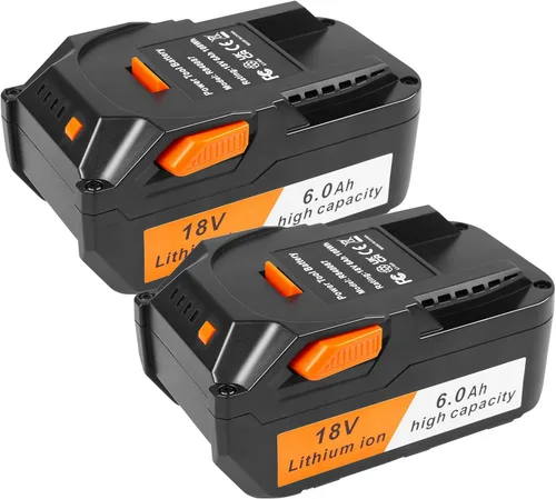 Fancy Buying Paquete de 2 6.0Ah de repuesto para batería Ridgid 18V R840083 R840084 R840085 R840086 R840087 R840095 R86092 AC840087P Taladro