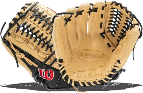 Miniatura 15 de Wilson A2000 Guantes de béisbol para lanzador - 11.75" y 12" Negro/Bronceado Saddle
