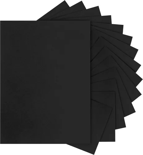 Miniatura 22 de Silunkia 100 hojas de cartulina negra de 8.5 x 11 pulgadas, papel de 75 lb para impresora, cartulina para Halloween, fabricación de tarjetas DIY