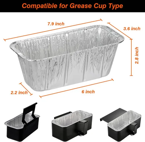 Miniatura 2 de MOACOCK Paquete de 50 bandejas de goteo compatibles con parrillas Blackstone de 28, 36, 30, 22 y 17 pulgadas, bandejas de goteo de grasa de papel