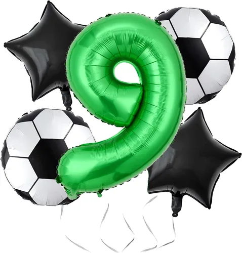 Miniatura 13 de Globos de fútbol para 2º cumpleaños, suministros para fiesta de cumpleaños de fútbol, Copa del Mundo, Deportes de fútbol, decoraciones de fiesta