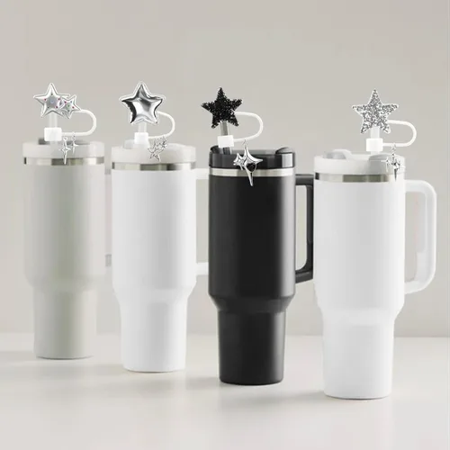 Miniatura 3 de 4 piezas de fundas de popote de silicona para Stanley Cup Star para Stanley Cup 30 y 40 onzas, cubierta de popote Stanley para vasos, accesorios