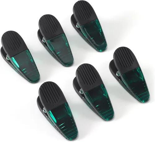 Miniatura 12 de Juego de clips magnéticos de plástico para refrigerador de 3-1/4 pulgadas de longitud, clips multiusos, juego de 6 (azul)