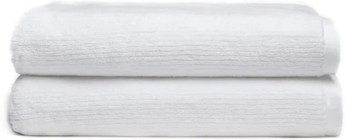 Cozy Earth Juego de toallas de baño acanaladas, 60% algodón, 40% viscosa de bambú, patrón acanalado texturizado suave y absorbente, paquete de 2,