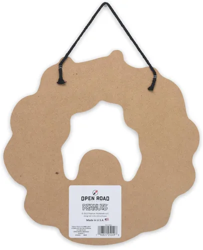 Miniatura 3 de Peanuts Snoopy Jack-O-Lantern - Guirnalda de Halloween colgante de madera para decoración de pared, divertido letrero de Snoopy para el hogar Naranja