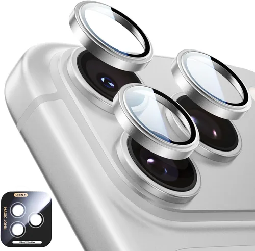 Miniatura 9 de MAGIC JOHN Protector de lente de cámara para iPhone 17 Pro Max/17 Pro [kit de alineación y ajuste invisible 1:1] Vidrio templado aeroespacial 9H