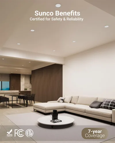 Miniatura 7 de Sunco Paquete de 24 unidades de luz LED empotrable de 6 pulgadas, luces empotrables sin carcasa para techo, con borde, 850 LM, 14 W, CCT 3000K