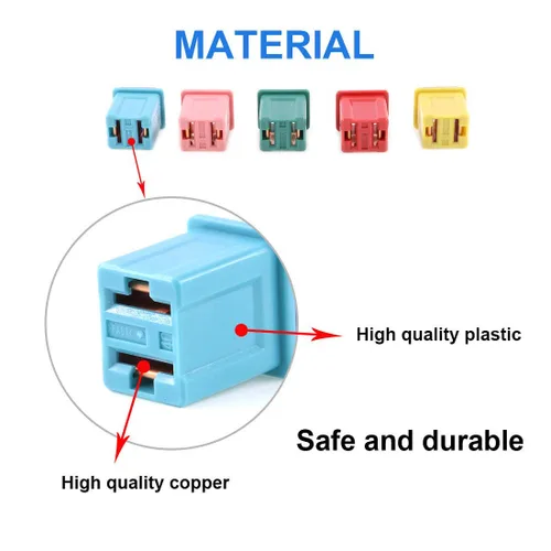 Miniatura 3 de Paquete de 5 fusibles automotrices de perfil bajo mini Jcase de 20 amperios, surtido de fusibles compatibles para camiones, automóviles y SUV