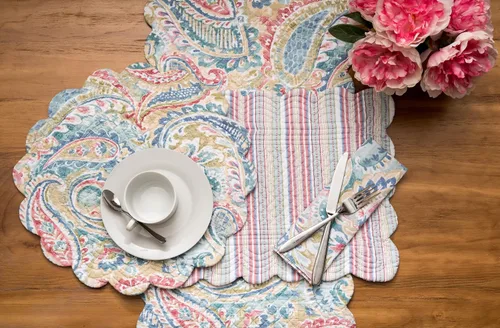 Miniatura 5 de C&F Home Maisie Mantel individual Rectangular Azul