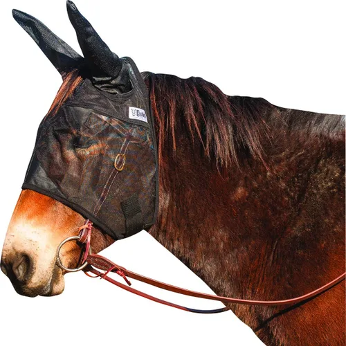 Miniatura 4 de Cashel Quiet Ride Mule - Máscara para mosca, nariz larga y orejas, negro, caballo mula