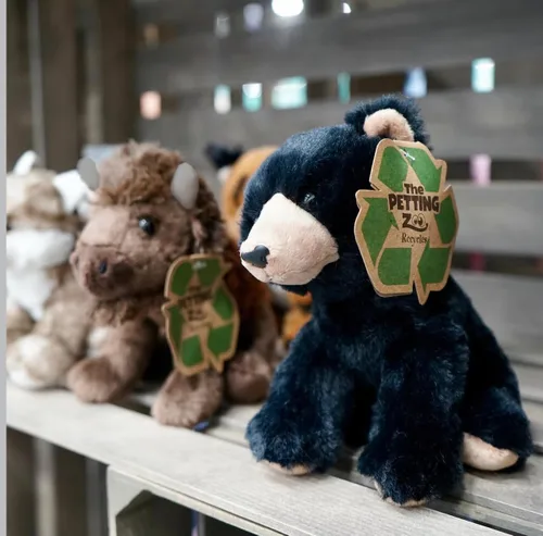 Miniatura 5 de The Petting Zoo Peluche de bisonte disquete, regalos para niños, animales salvajes de la vida silvestre, juguete de peluche de bisonte de 9 pulgadas