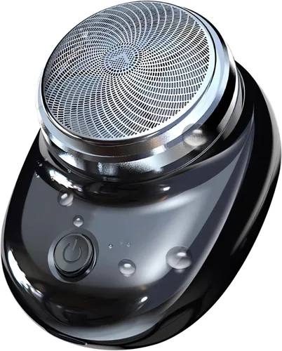 Mini maquinilla de afeitar eléctrica portátil para hombre, repuesto giratorio, recargable por USB, húmedo y seco, impermeable para el hogar, el