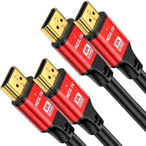 Miniatura 9 de Cables HDMI 8K 48Gbps 2.1 1.5 pies 60HZ, 4K 2.0@120Hz 18GBPS, cable HDMI de alta velocidad, Ultra HD, retorno de audio Ethernet, video 4K, 1080p