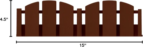 Miniatura 9 de EasyFlex Borde de Paisaje sin Excavación con Espigas de Anclaje, 11.4 cm de Alto, Valla Decorativa de Aspecto de Madera Adirondack, Kit de 4.57 m