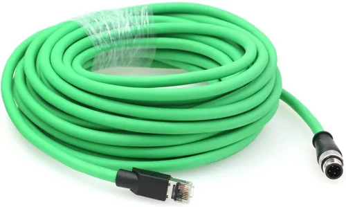 Miniatura 6 de Cable de red Ethernet para lector de código de barras Sick Keyence SR1000 Matriz de escáner Datalogic 210N 300N 450 DS5110, M12 4 pines codificado