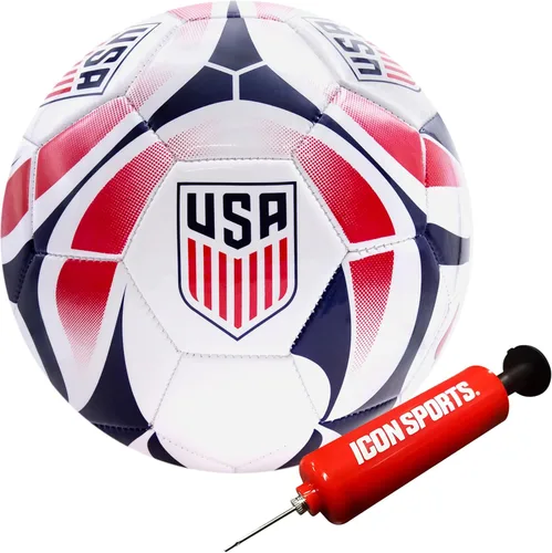 Icon Sports Balón de fútbol oficial de la Federación de Fútbol de USA83BL-Blanco