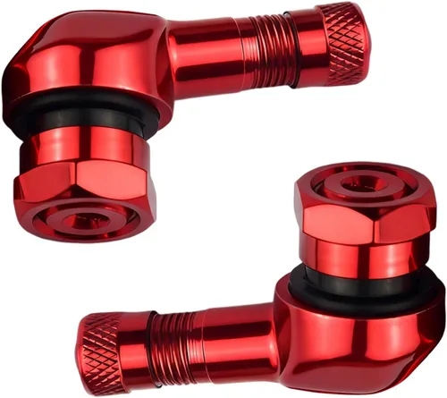Miniatura 8 de 2 vástagos de válvula de neumático de motocicleta, aleación de aluminio CNC de 90 grados, universales para neumáticos sin cámara de 0.394 in a 0.445
