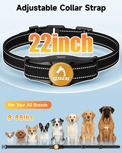 Miniatura 5 de PATPET Collar de choque para perro, collar recargable de entrenamiento para perros con control remoto para perros medianos y grandes, 3 modos