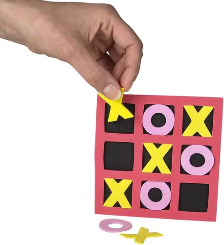 Miniatura 7 de Juego de Tic Tac Toe (paquete de 24) Mini juego de mesa de espuma de 5 x 5 pulgadas, juguetes a granel para niños, recuerdos de fiesta