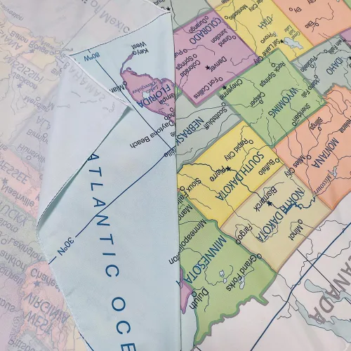 Miniatura 4 de TOMOZ Tapiz de mapa de Estados Unidos, tapices de mapas de Estados Unidos para profesores y estudiantes, tapiz educativo para colgar en pared