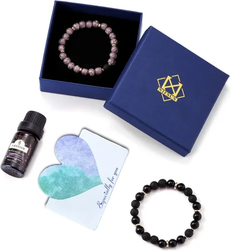 Miniatura 16 de 7 Chakra Bracelet Real Crystal Stone Beads Essential Oil Set Yoga Meditation Protection Lava Rock Jewelry Gifts for Women Men
