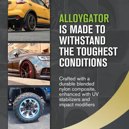 Miniatura 5 de AlloyGator Protector de Llanta Dorado para Ruedas de Automóvil (Se Adapta a Ruedas de 12-24" de Diámetro) - Paquete de 4 Protectores de Rueda