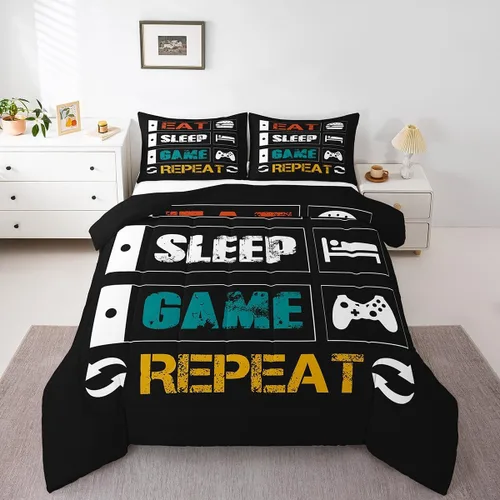 Miniatura 44 de Feelyou - Juego de funda de edredón para niños, castillo rosa, tamaño individual, lindo juego de edredón con moño, juego de cama para niños y niñas