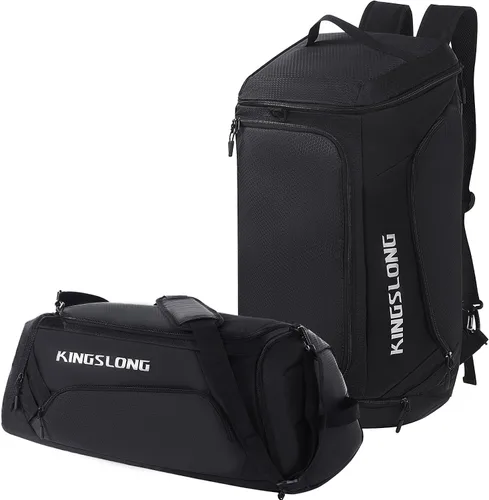 TPAID Bolsas de lona para viajar, bolsas de lona grandes de gimnasio de 40 L para hombres, mochila impermeable con compartimento para zapatos, Bolsa