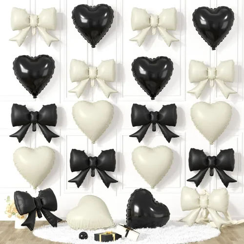 Miniatura 13 de 20 globos de lazo rosa, globos de corazón rosa bebé, globo en forma de corazón de 18 pulgadas, globo de lazo de 21 pulgadas para propuesta